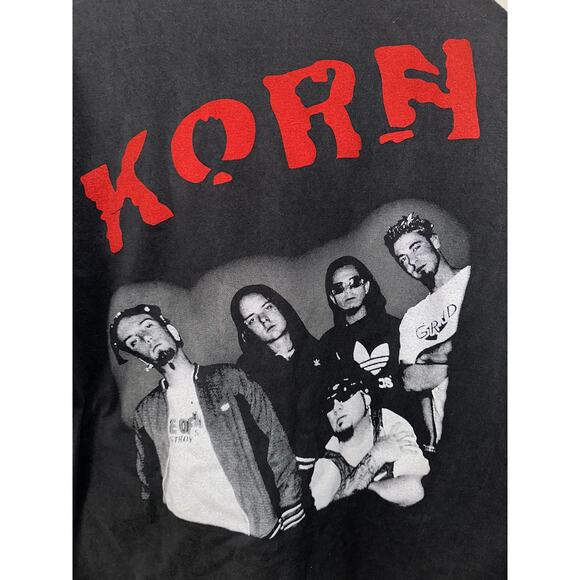 Korn "Follow The Leader" Vintage Reprint Single Stitch Oneita Tag - Picture 4 of 6
